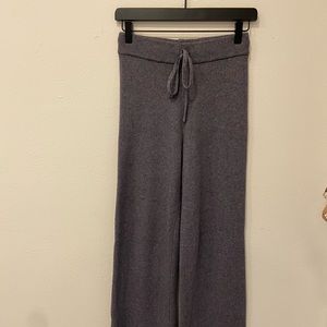 Dark Grey Knitwear Flare Sweatpants